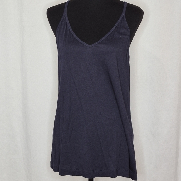 Lululemon Navy Lightweight Deep Vneck Long Length Racerback Soft Tank - Size 8 - Picture 1 of 6